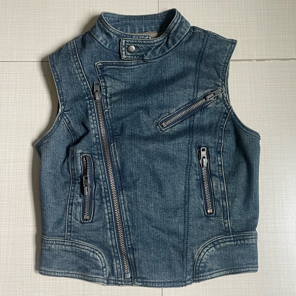 small vintage 2,1 denim motor jacket